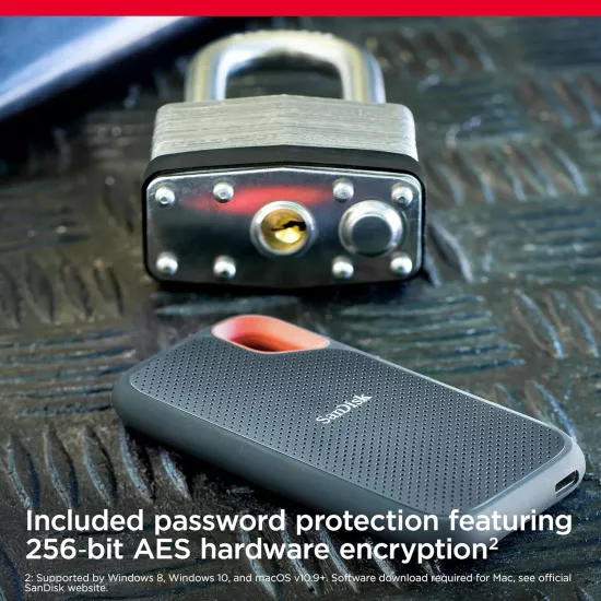 Sandisk External SSD 2TB E61 (With Type-C and USB 3.2) |